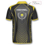Yellow Black Sports Style Emblem Custom Pickleball Shirts For Men
