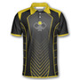 Yellow Black Sports Style Emblem Custom Pickleball Shirts For Men