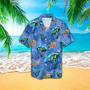 American Turtle Flag Print Polyester Hawaiian Shirt Summer Gifts