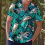 Angry Shark Tropical Jungle Design Hawaiian Shirt Summer Gifts