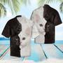 Awesome Cat Black And White Portrait Pattern Hawaiian Shirt Summer Gifts