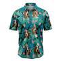 Basset Hound Tropical Hawaiian Shirt, Summer Hawaiian Shirts For Men, Aloha Beach Shirt Summer Gifts