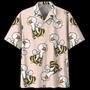 Bee Duck Background Design Hawaiian Shirt, Hawaii Style Fashion Beach Shirt Summer Gifts