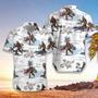 Bigfoot Floral Aloha Hawaiian Shirts For Men & For Women Summer Gifts