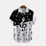 Black And White Music Lover Printed Hawaiian Shirt For Men And Women Unisex Hawaiian Shirt Aloha Shirt