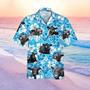 Black Angus Blue Floral Hawaiian Shirt, Cow Hawaii Shirt, Cow Lovers Shirt For Men Summer Gifts