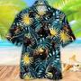 Black Angus Cattle Lovers Blue And Yellow Plants Hawaiian Shirt Summer Gifts