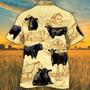 Black Angus Cattle Lovers Farm Hawaiian Shirt, Farm Cow Short Sleeve Hawaiian Aloha Shirt For Men, Women Summer Gifts