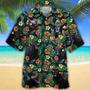 Black Angus Cattle Lovers Tribal Tiki Mask Hawaiian Shirt Summer Gifts