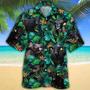 Black Angus Cattle Lovers Tropical Leaves Hawaiian Shirt Summer Gifts