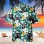 Black Angus Tropical Pineapple Fruit Hawaiian Shirt, Flowers Aloha Shirt For Cow Lovers Summer Gifts