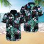 Black Cat Flower Spring Design Hawaiian Shirt Summer Gifts