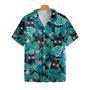 Black Cat Tropical Of July Hawaiian Shirt, Tropical Flower Hawaiian Shirt, Summer Vacation Summer Gifts