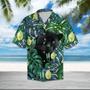 Black Panther Among Monstera Leaves Hawaiian Shirt Summer Gifts