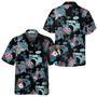 Blue Tropical Flower Drum , Drum Shirt For Men, Gift For Drummers Unisex Hawaiian Shirt Aloha Shirt