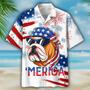 Bulldog , Independence Day Is Coming Aloha Beach Shirts, Dog For Of July, Unisex Unisex Hawaiian Shirt Aloha Shirt