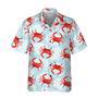 Crab On Light Blue Hawaiian Shirt, Unique Crab Shirt, Crab Print Shirt For Adults Summer Gifts