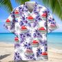 Curling Blue Nature , For Men, Summer Gift Unisex Hawaiian Shirt Aloha Shirt