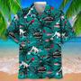 Curling Usa Blue Tropical , For Men, Summer Gift Unisex Hawaiian Shirt Aloha Shirt