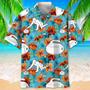 Curling Usa Blue Tropical , For Men, Summer Gift Unisex Hawaiian Shirt Aloha Shirt