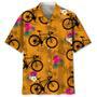 Cycling Orange Tropical , Funny Cycling Shirt, Cycling Shirt, Cyclist Shirt, Bicycle Gift, Biking Gift, Bike Gift Unisex Hawaiian Shirt Aloha Shirt