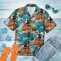 Dachshund Beach Retro Aloha Hawaiian Shirt For Men, Women Summer Gifts