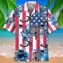 Disc Golf Usa Blue Tropical , For Men, Summer Gift, Gift For Disc Golf Player Unisex Hawaiian Shirt Aloha Shirt