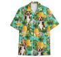 Dog Beagle Pineapple Pattern Short Tall Hawaiian Shirt, Button Up Aloha Shirt For Men, Women Summer Gifts