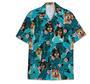 Dog Shetland Sheepdogs Pattern Short Tall Hawaiian Shirt, Button Up Aloha Shirt For Men, Women Summer Gifts