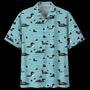 Duck Hawaiian Shirt, Duck Button Up Shirt- Short Sleeve Summer Shirt, Black Duck Hawaiian Shirt Summer Gifts