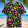 Flamingo Tropical , Short Sleeve Summer Vacation Beach Shirts For Men Unisex Hawaiian Shirt Aloha Shirt