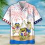 Frogs Of July Hawaiian Shirt - Independence Day Is Coming, Usa Patriotic Hawaiian Shirt Summer Gifts