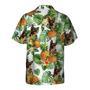 German Shepherd Dog Tropical Pattern , Dog Lover , Summer Gift For Men And Women Unisex Hawaiian Shirt Aloha Shirt