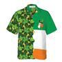 Gold Coins Shamrock Saint Patrick's Day Irish Ireland Flag Unisex Hawaiian Shirt Aloha Shirt