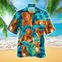 Golden Retriever Flower Vintage Hawaiian Shirt, The Best Gift For Dog Lovers Hawaiian Shirt Summer Gifts