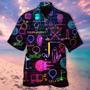 Golf Equipment Neon In Black Hawaiian Shirt Summer Gifts