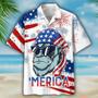 Gorila For Independence's Day, Usa Flag Pattern Merica , Patriotic Hawaii Shirt Unisex Hawaiian Shirt Aloha Shirt