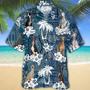 Greyhound , Flower Greyhound Short Sleeve For Men, Women Unisex Hawaiian Shirt Aloha Shirt