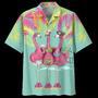 Happy Flamingo Ornamental Design Hawaiian Shirt Summer Gifts