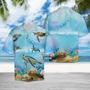 Happy Turtle Swimming Undersea Life Themed Hawaiian Shirt Summer Gifts