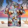 Hereford Floral Hawaiian Shirt, Beach Shirt For Farm Animal Lovers Summer Gifts