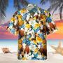 Hereford Floral Hawaiian Shirt, Beach Shirt For Farm Animal Lovers Summer Gifts