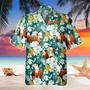 Hereford Floral Hawaiian Shirt, Beach Shirt For Farm Animal Lovers Summer Gifts