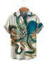 Ink Ocean Octopus Art Unisex Hawaiian Shirt Aloha Shirt