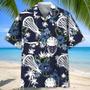 Lacrosse Usa Blue Tropical , Summer Short Sleeve Shirts For Men And Women Unisex Hawaiian Shirt Aloha Shirt