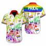 Lgbt Aloha S For Summer, Pride Love Is Love Vivid Tropical Colorful Rainbow Lgbt S Unisex Hawaiian Shirt Aloha Shirt