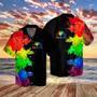 Lgbt , Love Is Love Heartbeat Rainbow Smoke Unisex Hawaiian Shirt Aloha Shirt