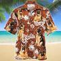 Lovely German Shepherd Dog Lovers Red Tribal Pattern Hawaiian Shirt Summer Gifts