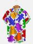 Men's Bear Rainbow Art Print Lgbt Hawaiian Shirt Unisex Hawaiian Shirt Aloha Shirt