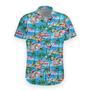 Mens Hawaiian Shirt Flamingos Casual Short Sleeve Button Down Shirts Aloha Shirt Summer Gifts